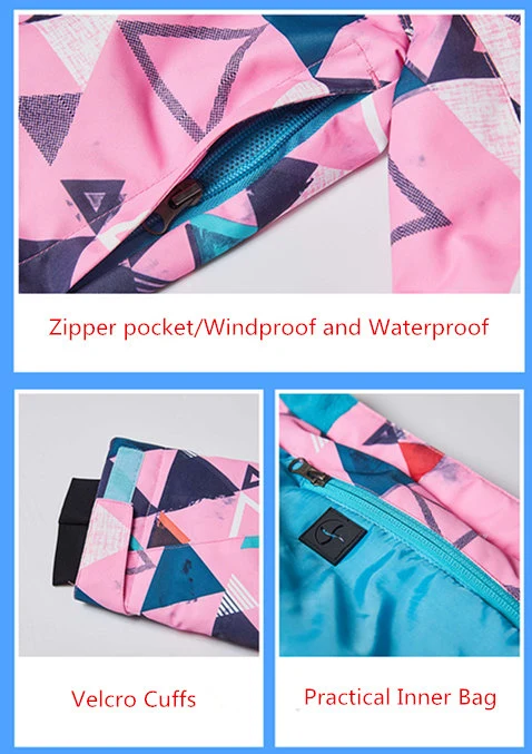 Hot Selling Best Quality Women's Custom Hiking Waterproof Outdoor Windbreak Warm Ski Jacket