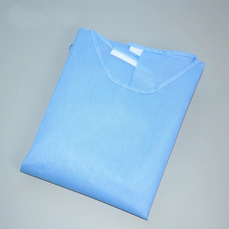 Disposable Non-Woven Isolation Gown Elastic & Knitted Cuff