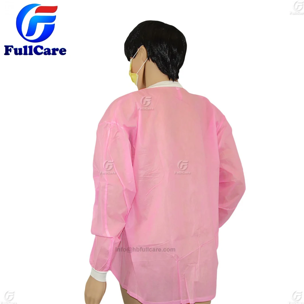 Hospital Uniform, Polypropylene Lab Coat, Protective Lab Coat, PE Lab Coat, Visitor Coat, Disposable PP Patient Coat, Nonwoven Visitor Coat, Lab Coat,