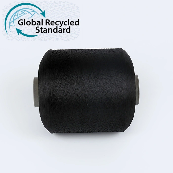 High Quality FDY Warp Knitting Recycled Polyester Yarn Grs Certificate for Woven Label