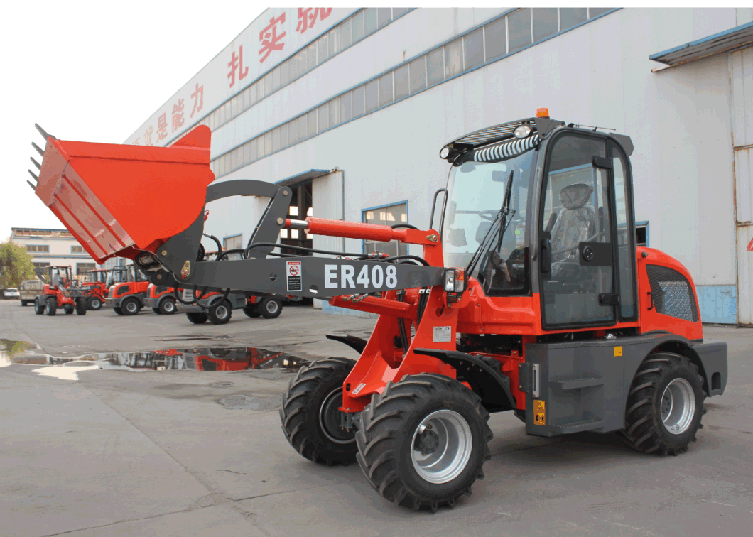 Everun ER408 CE approved small farming cheap mini front end compact wheel loader