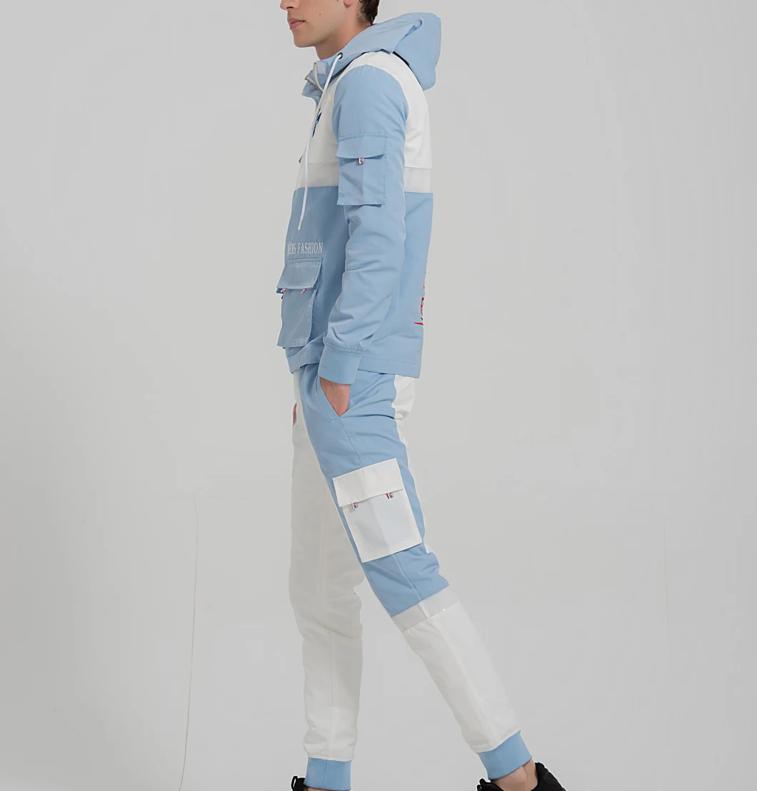 Hot Sale Custom Logo Jogging Suit Mens 100% Polyester Athletic Tracksuit