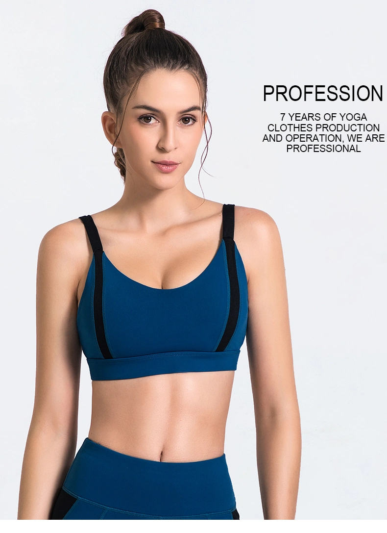Wholesale Workout Clothing Woman Yoga Wear Sexy Bra Straps Sports Bra Ladies Gym Wear Manufacturer