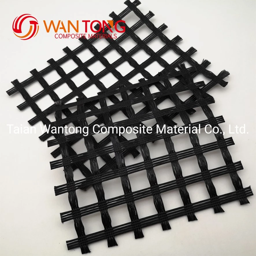 PVC Coating Polyester Woven Geogrid/Warp Knitted Polyester Geogrid/ Pet Geogrid for Retaining Wall