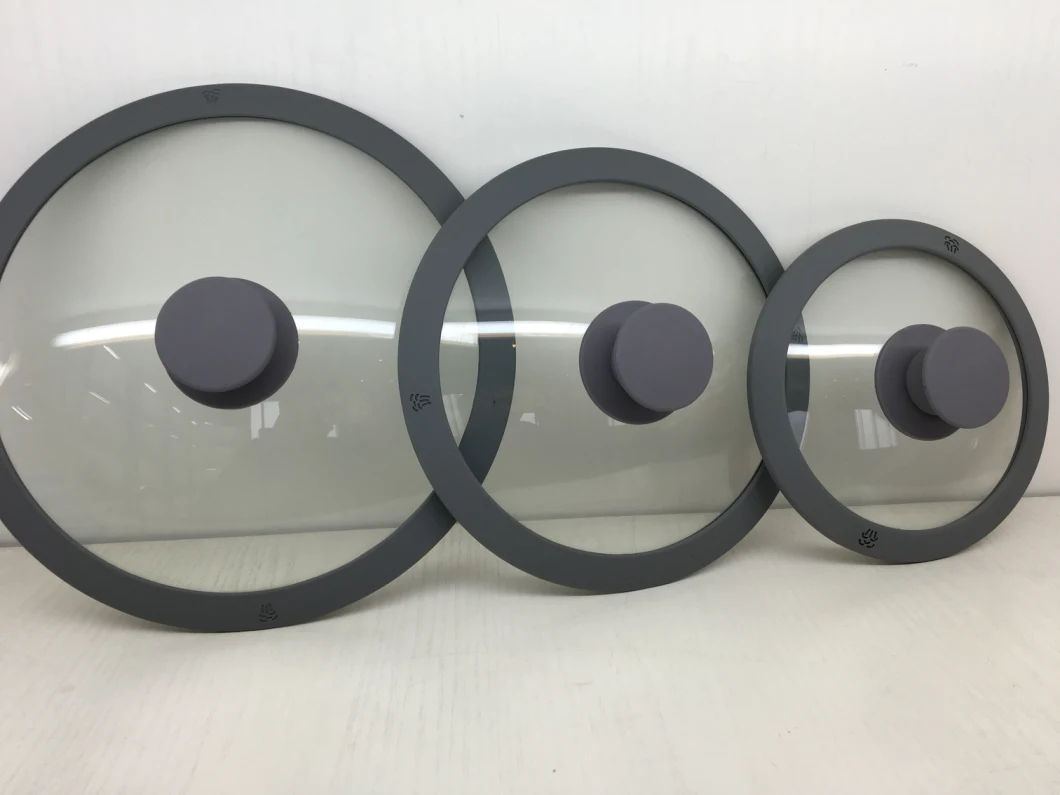Silicone Glass Lid with 10 Years' Producer of Cookware Parts Cookware Glass Cover in China