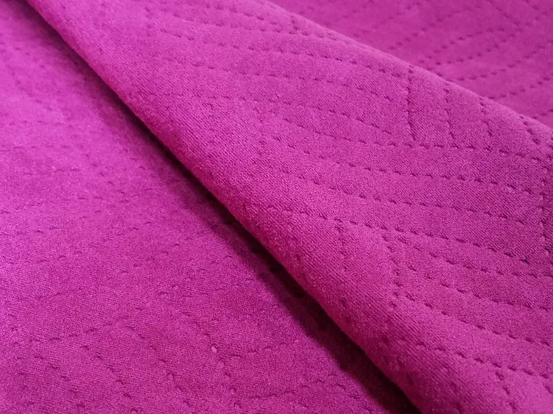 Garment Fabric High Quality Embossed Suede Fabric for Fashion Garment, 95%T/5%Sp, 292GSM