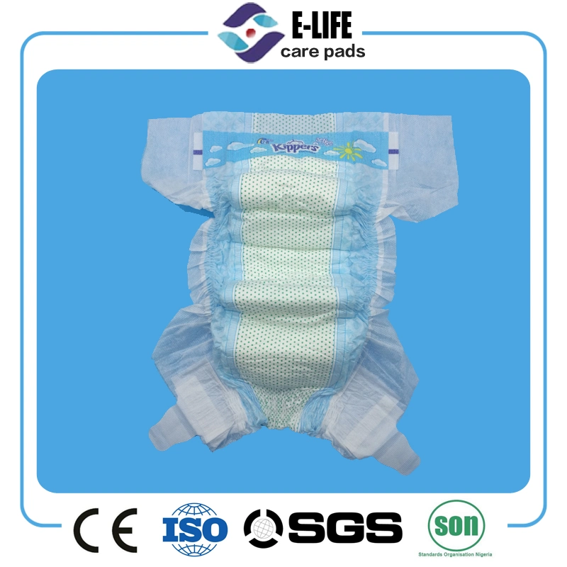 Surrounded Elastic Waist Band Baby Diaper with High Absorption
