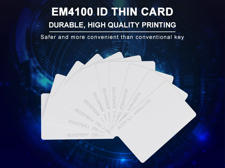 Em4100 ID Thin Card Wear Plastic RFID Chip ID Thin Card