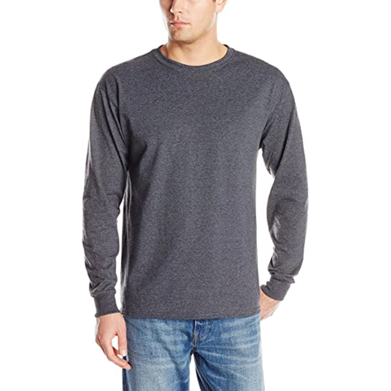Men's Soft Heavy Weight Jersey Tee Long Sleeve T-Shirt