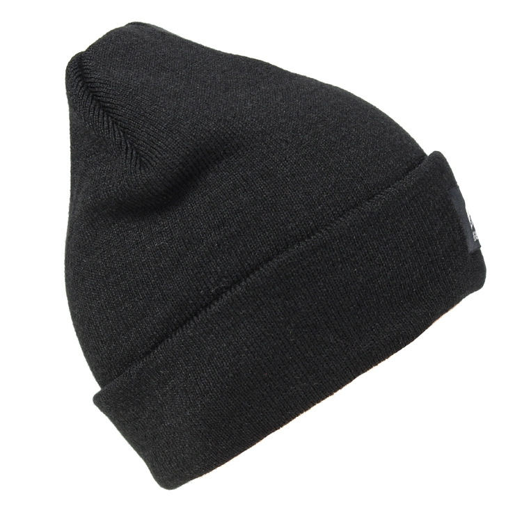 100% Wool Knitted Cap Beanie Hat Winter Warm Cap Woven Label Knitted Hats