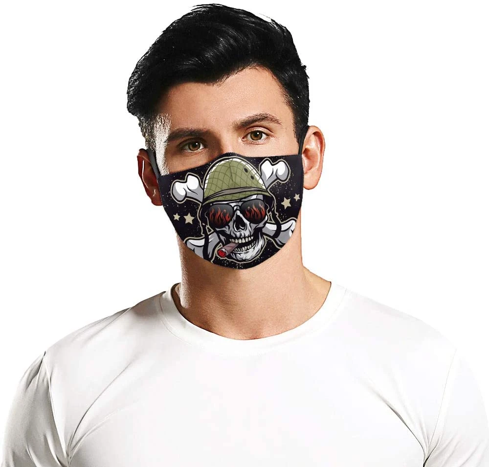 Halloween Spooky Face Masks with Filter Slot - Reusable Breathable Washable at 60 Degrees Face Coverings