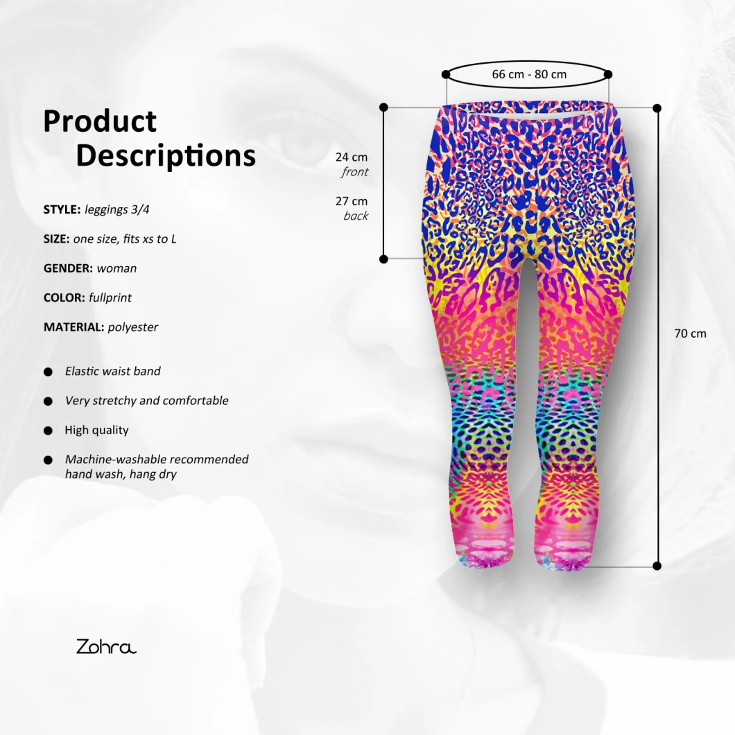 Brand Sexy Colored-Spots Women Print Fashion Women Cropped Pants Capri Leggings