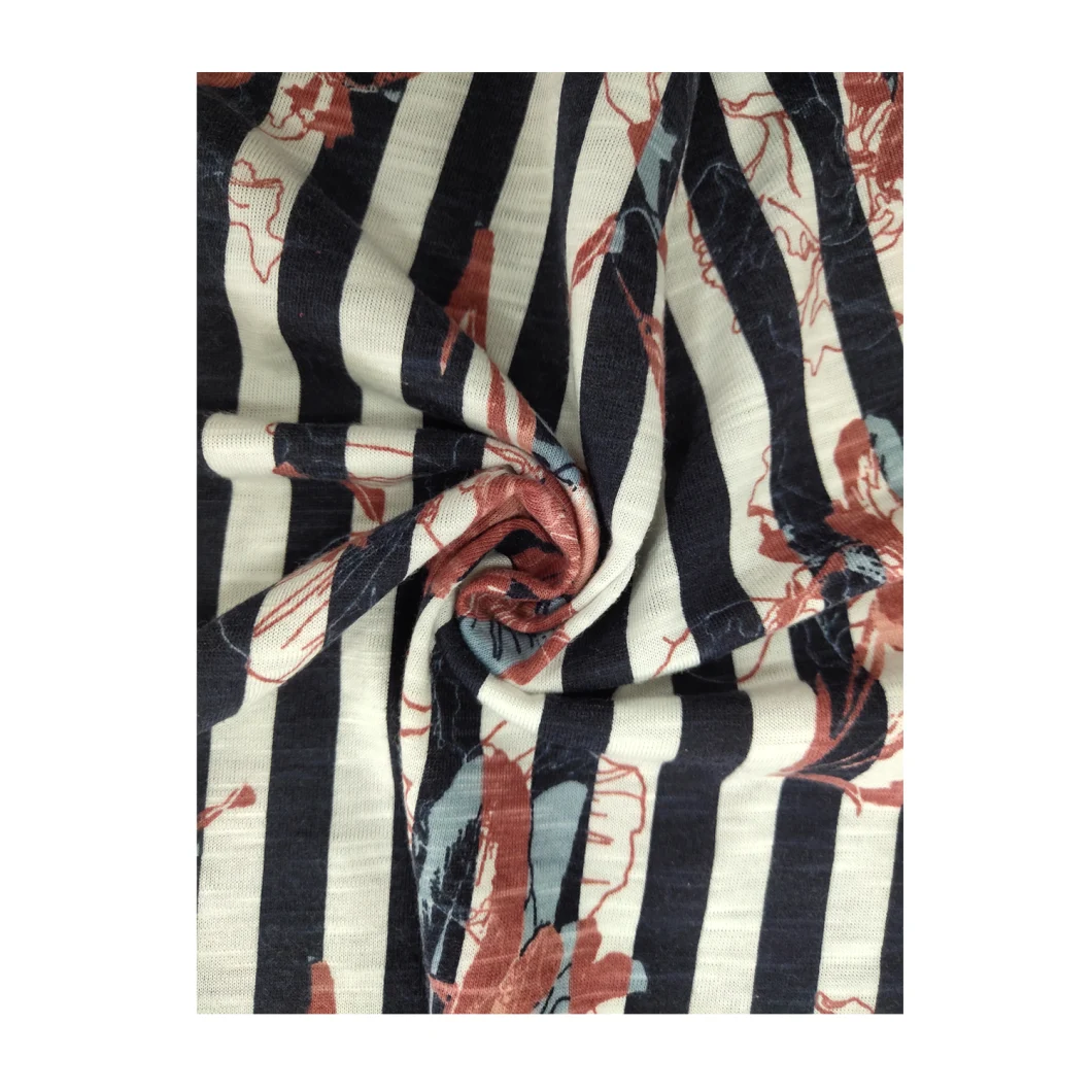 Hot Sale 50%Cotton 50%Viscose Slub Single Jersey Kintted Fabric for Blouse/Shirt
