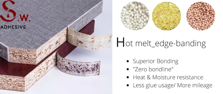 Premium Edge Banding/ Edgebanding Hot Melt Glue/ Hot Melt Adhesive in Furniture/ Woodworking