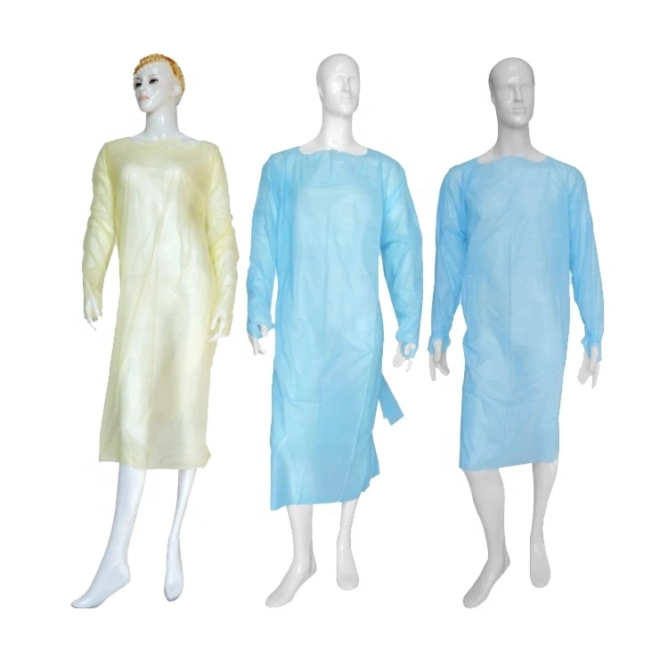 Disposable Non-Woven Isolation Gown Elastic & Knitted Cuff
