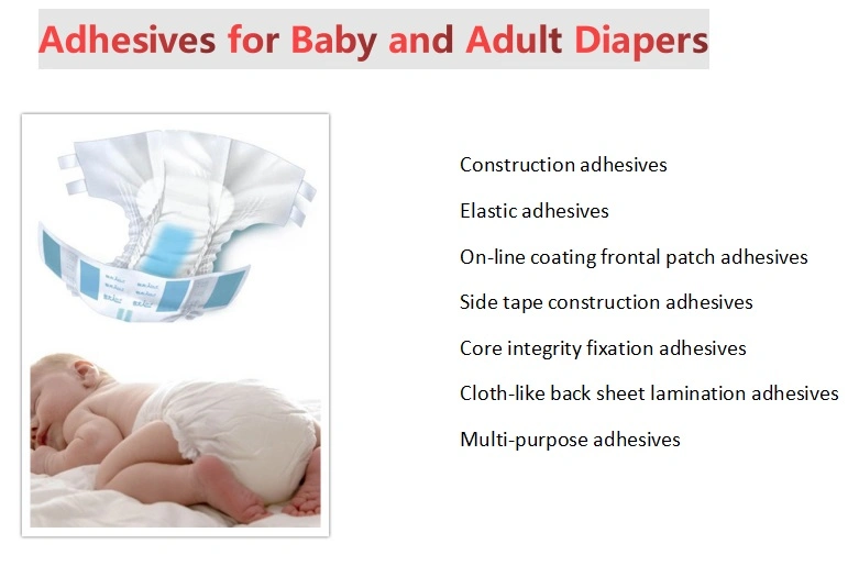 Hot-Melt Glue for Baby Diaper Spandex Hot Melt Glue and Sanitary Napkin