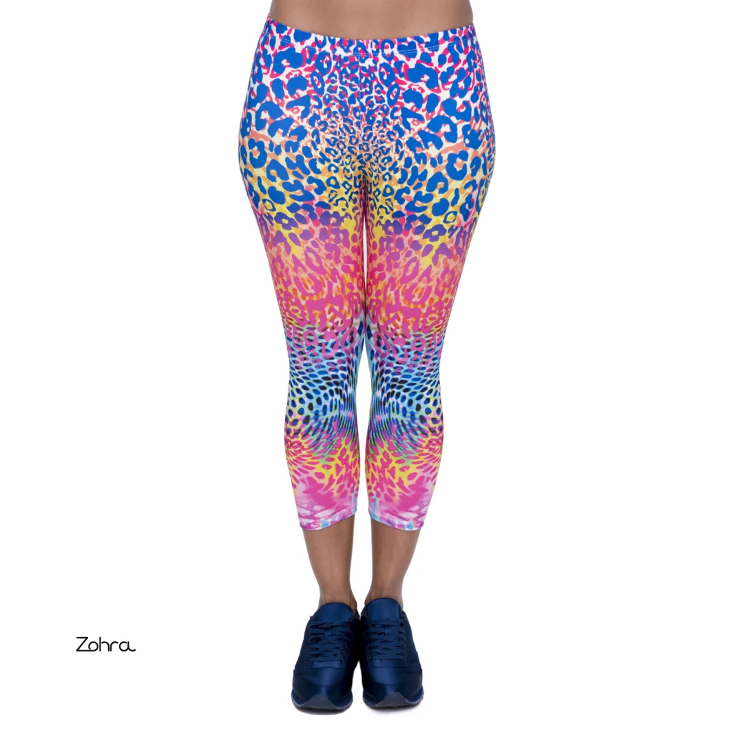 Brand Sexy Colored-Spots Women Print Fashion Women Cropped Pants Capri Leggings