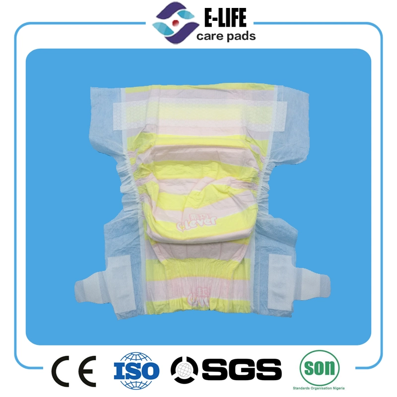 Surrounded Elastic Waist Band Baby Diaper with High Absorption