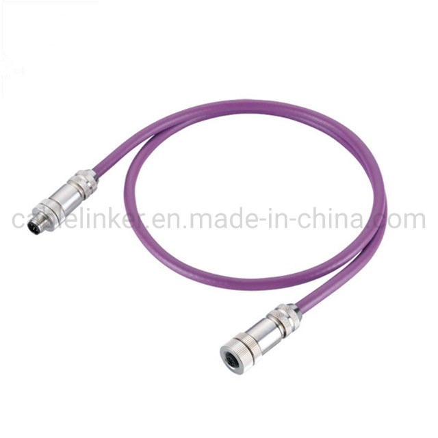 IP67 Canbus Canopen M12 a Coding Connector Waterproof Connector Cable Assembly