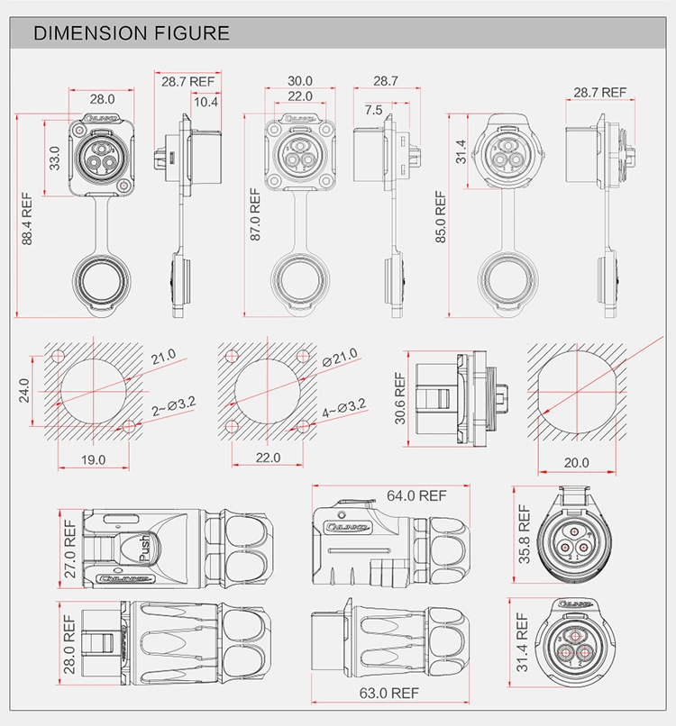 5 Pin Waterproof Connector/Cable Connector