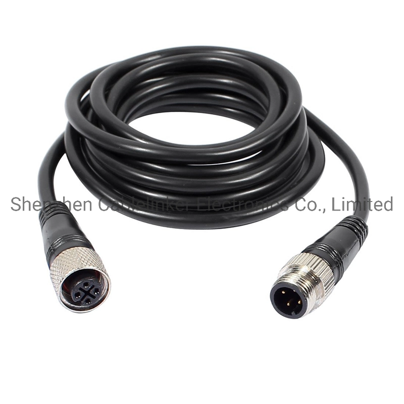 IP67 Shielded 4pin M12 Sensor Connector Cable Assembly