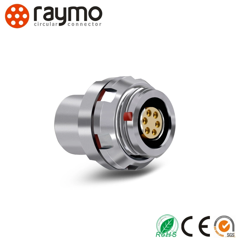 Raymo 1f Series Rear-Mounted Receptacle Waterproof IP68 Circular Cable Connector