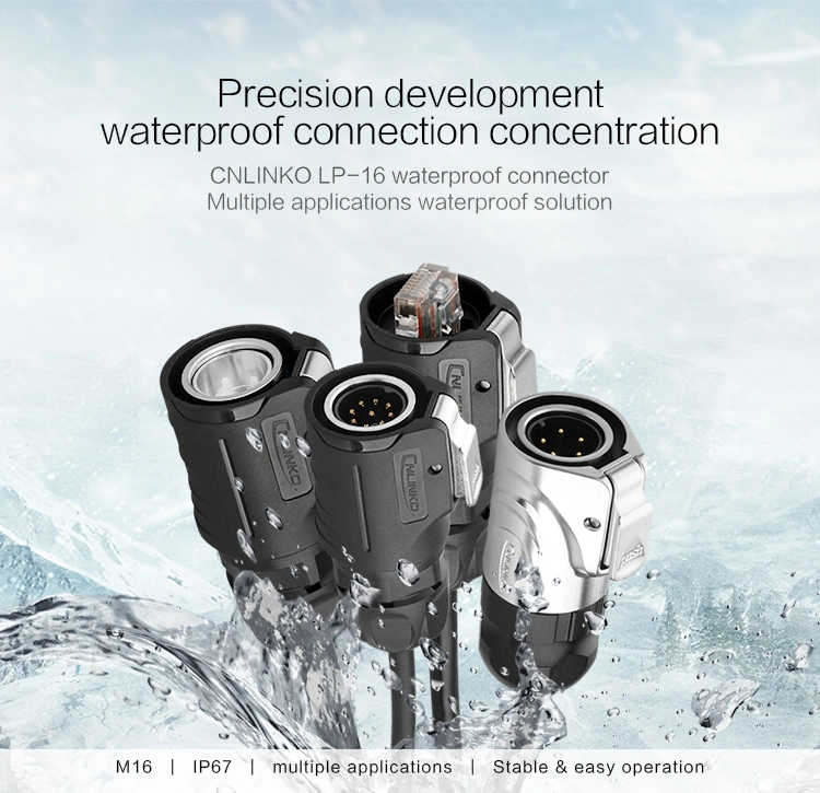 Cnlinko 7pin Bulkhead Waterproof Connector IP67