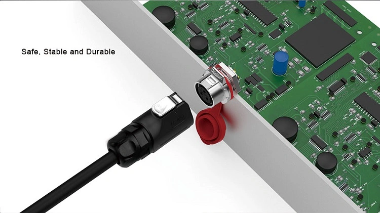 Metal Lp12 5 Pin Waterproof Connector IP67 5pin Power Plug Socket