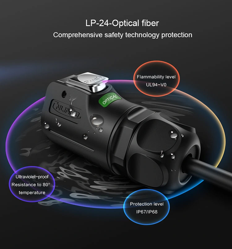 IP67 Waterproof Fiber Optic Connector with Dustproof