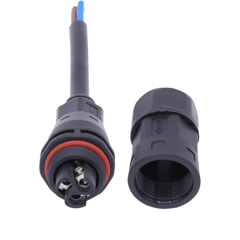 LED Light Over Mold Screw Fixing Waterproof 2 Pin Connector and Cable
