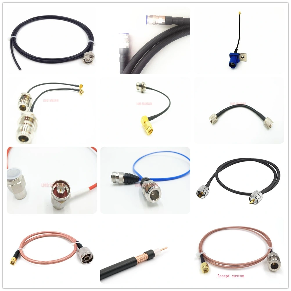 Custom SMA Male to SMA Plug Coaxial Cable Connectors Rg402 Rg141 Cable Assembly RF Jumper Cable