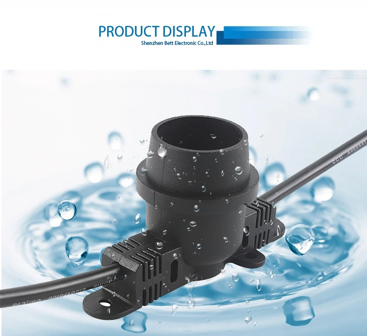 IP67/IP68 Waterproof Connector Nylon/Plastic/Metal Material E27 Lamp Holder