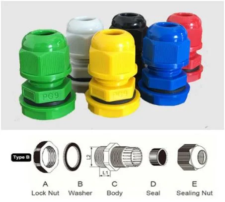 Pg7-48 Waterproof Colorful Nylon Cable Gland