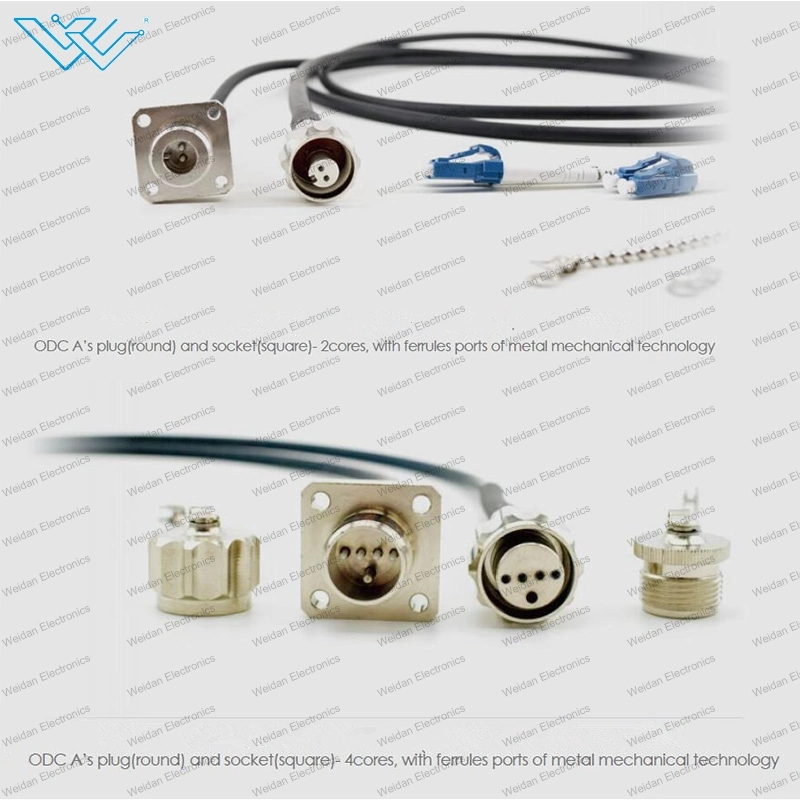 Cpri Fiber Optical Outdoor 2 and 4 Patch Cord Ftta Odc IP67 Waterproof Connector