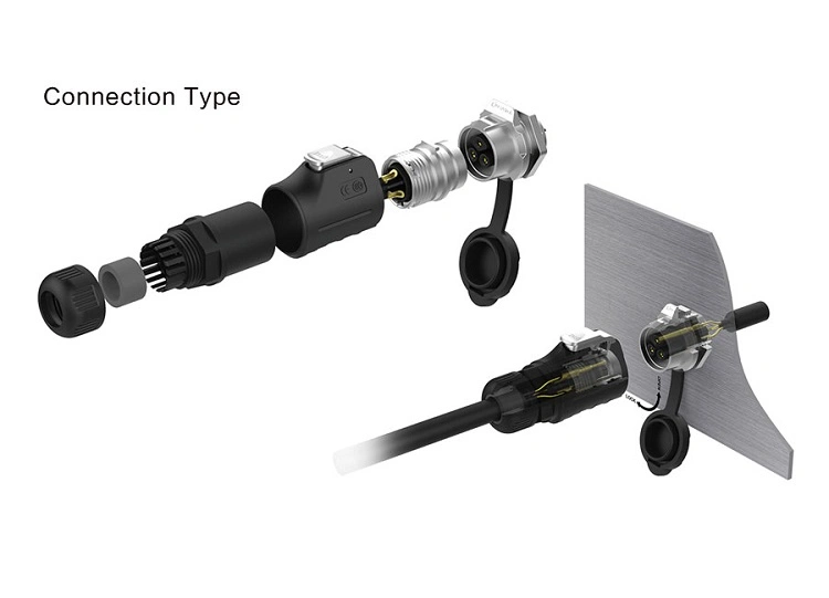 7 Pin Butt Joint Assembling Waterproof Connector M12 IP67 Connectors