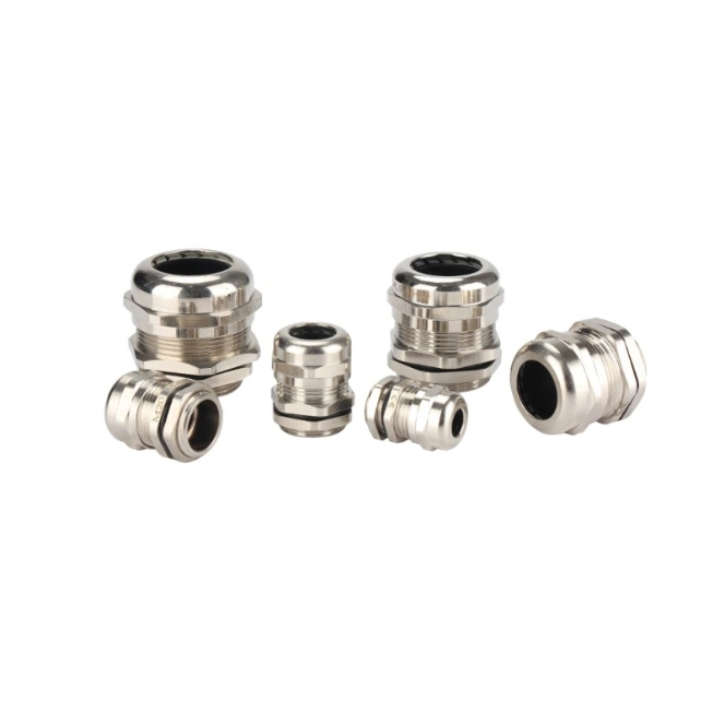 Nickel Brass Metal Silica Gel Waterproof Cable Glands Connectors Apply to Cable 2 4mm-in Cable Glands