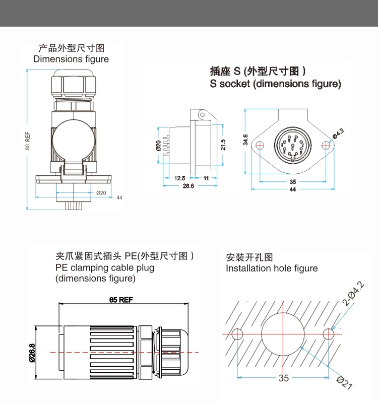 Cnlinko 9 Pin Metal Plastic Shell Panel Mount IP67 Waterproof Wire Connector