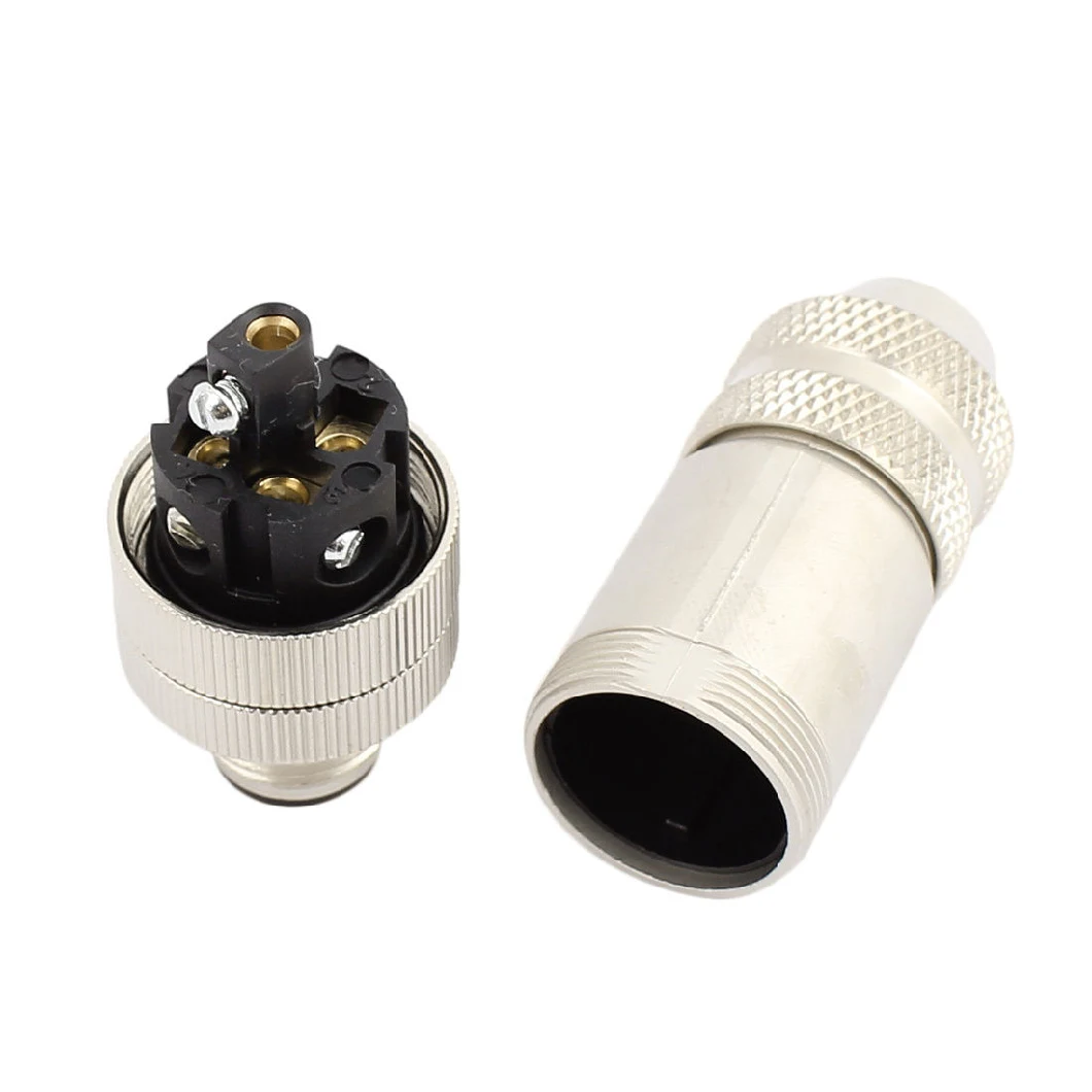 IP67 M12 5 Pin Male and Female Metal Sensor Connector