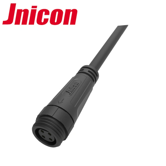 M16 3pin IP68 Outdoor Cable Automotive Waterproof Connector with Screw Lock