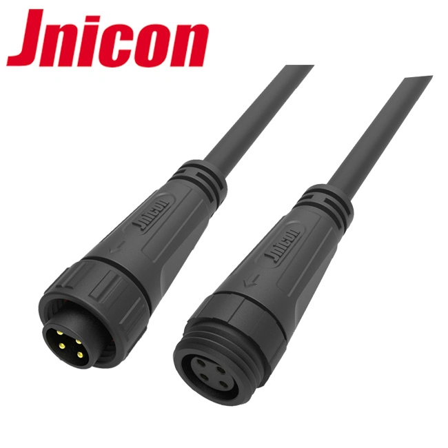 M16 3pin IP68 Outdoor Cable Automotive Waterproof Connector with Screw Lock