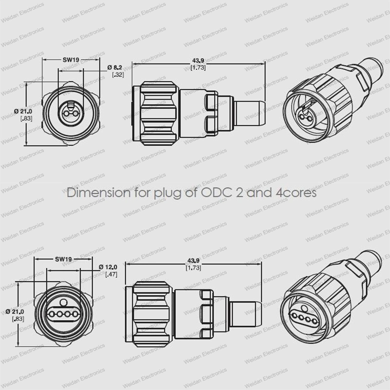 Cpri Fiber Optical Outdoor 2 and 4 Patch Cord Ftta Odc IP67 Waterproof Connector
