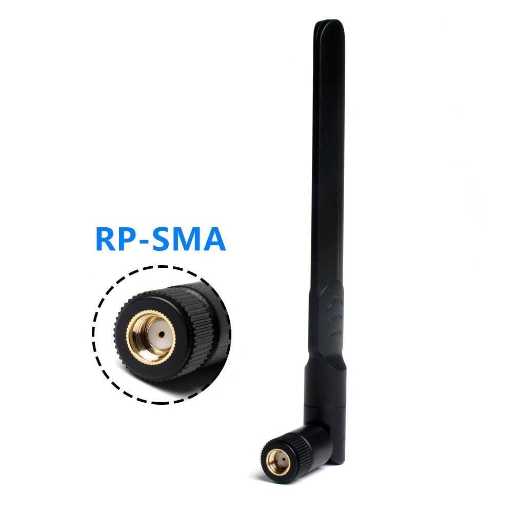 Customized WiFi Antenna 2.4GHz Dipole Rubber Antenna with SMA/RP SMA Connector