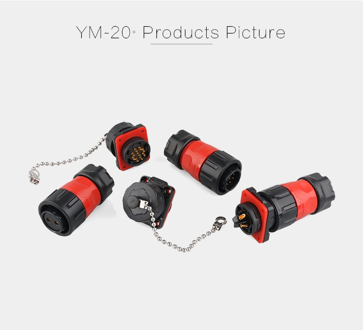 Ym-20 Waterproof Plastic 4 Pin Power Bayonet Lock Connector