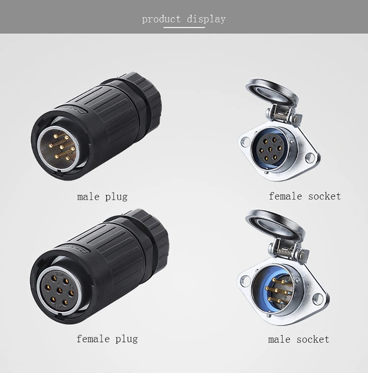 7pin Signal Power Circular IP67 Waterproof Connector