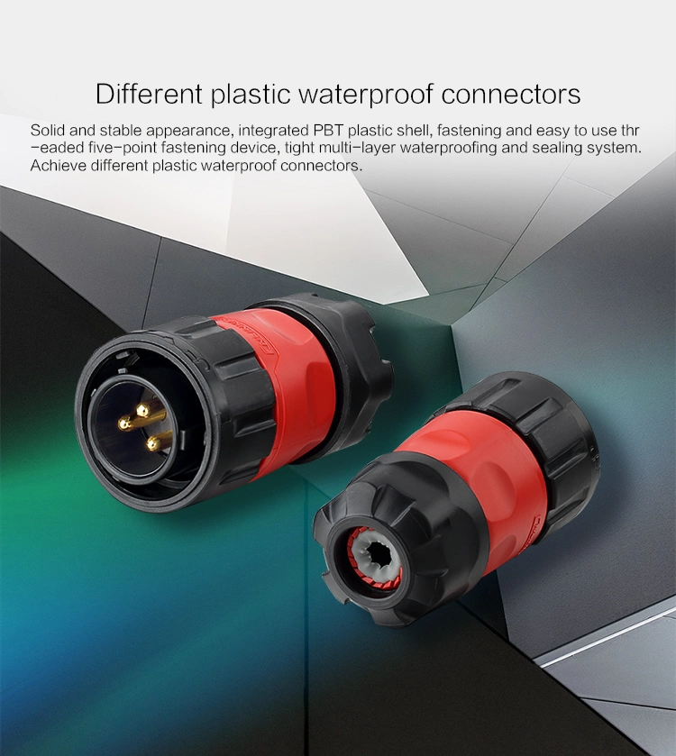 Cnlinko M20 Connector 500V 20A Industrial Plugs and Sockets Waterproof 4 Pin Power Connector