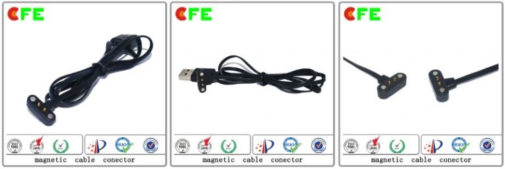 Waterproof 4pin Pogo Pin Charger Magnetic USB Cable Connector