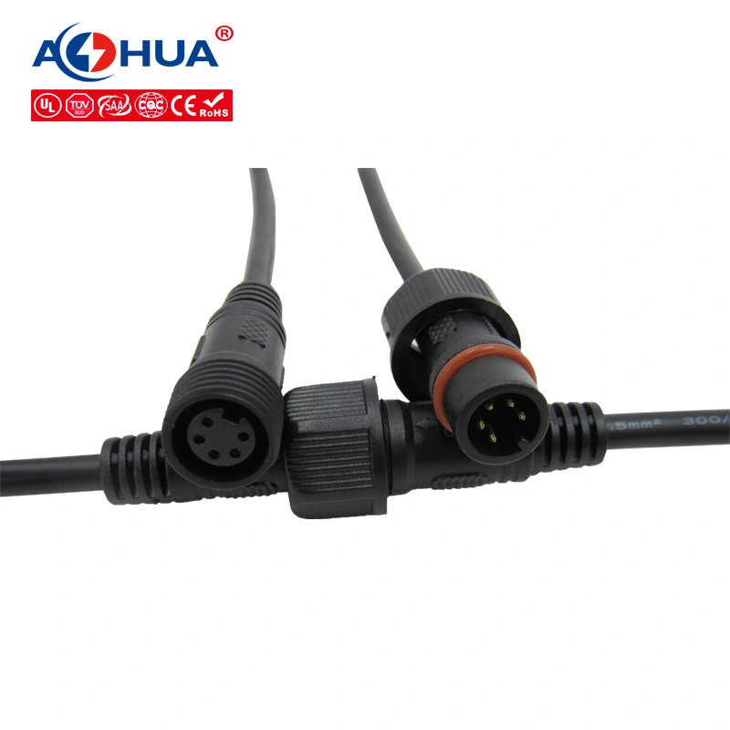 5pin Electric Plug Waterproof Cable Connectors