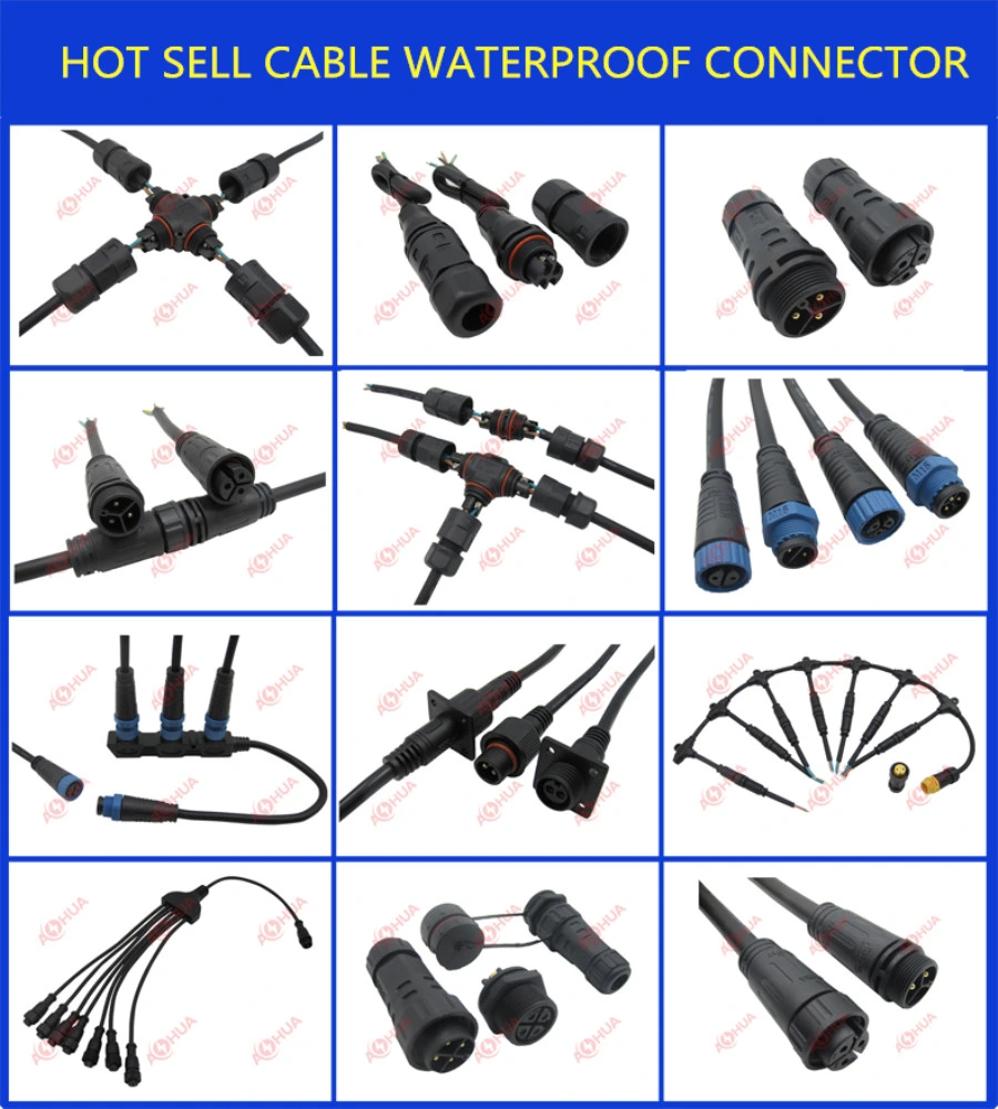 5pin Electric Plug Waterproof Cable Connectors