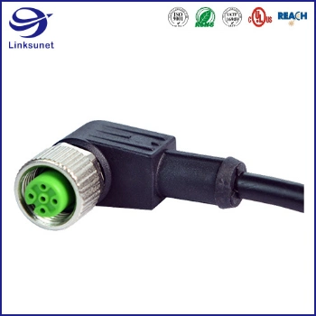 Angle M12 a Code IP68 Connector with High Flexibility Industrial Camera Wire Harness