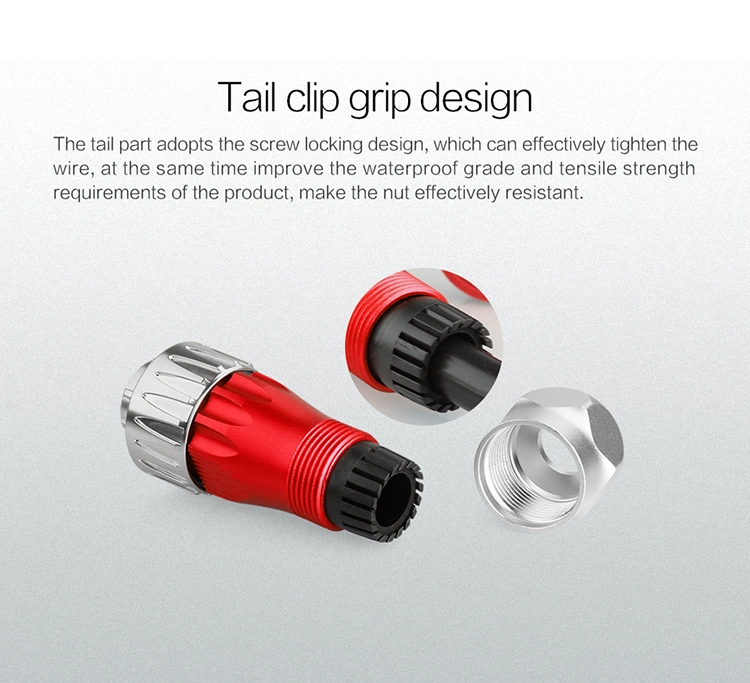 Cnlinko 2 Pin Round Electrical Waterproof Aviation Connector Plug and Cable Connector with IP67